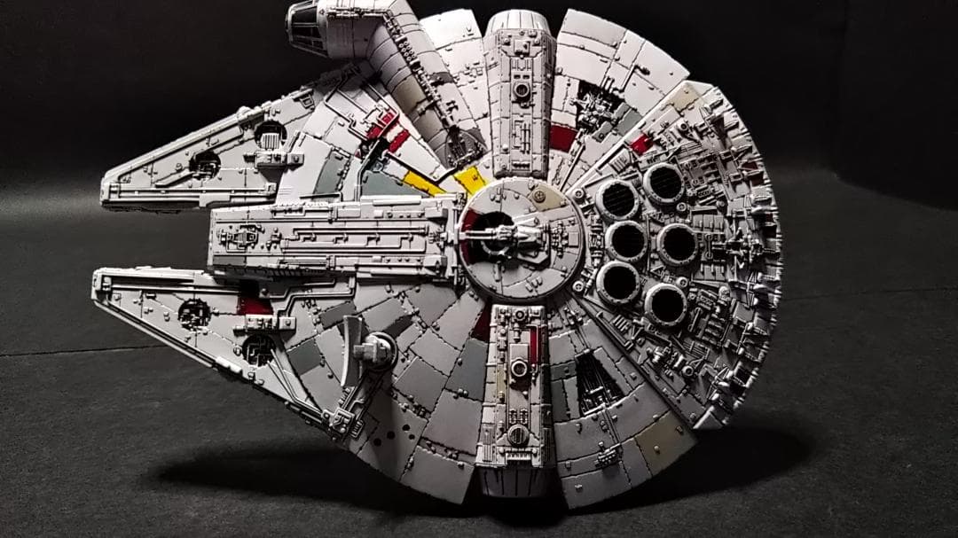 ミレニアムファルコン 角アンテナ仕様　 電飾改修 塗装済 完成品 1/350