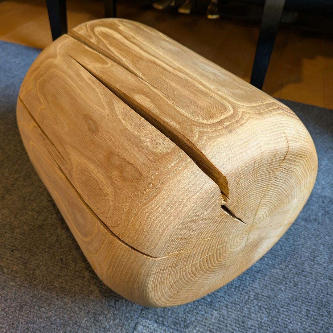 栗　天然木　丸太　椅子　スツール 高さ約33.5㎝