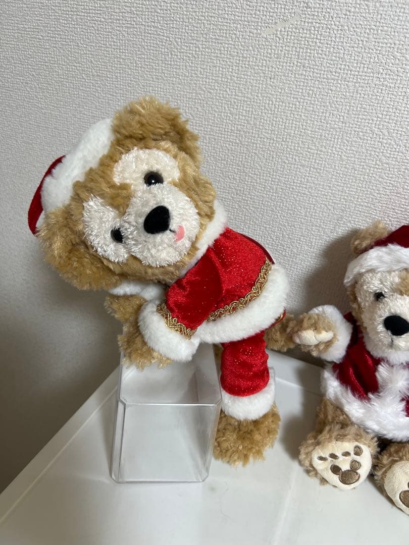 ダッフィー、シェリーメイのぬいぐるみ、ディズニーワールド、ポーチ（クリスマス）