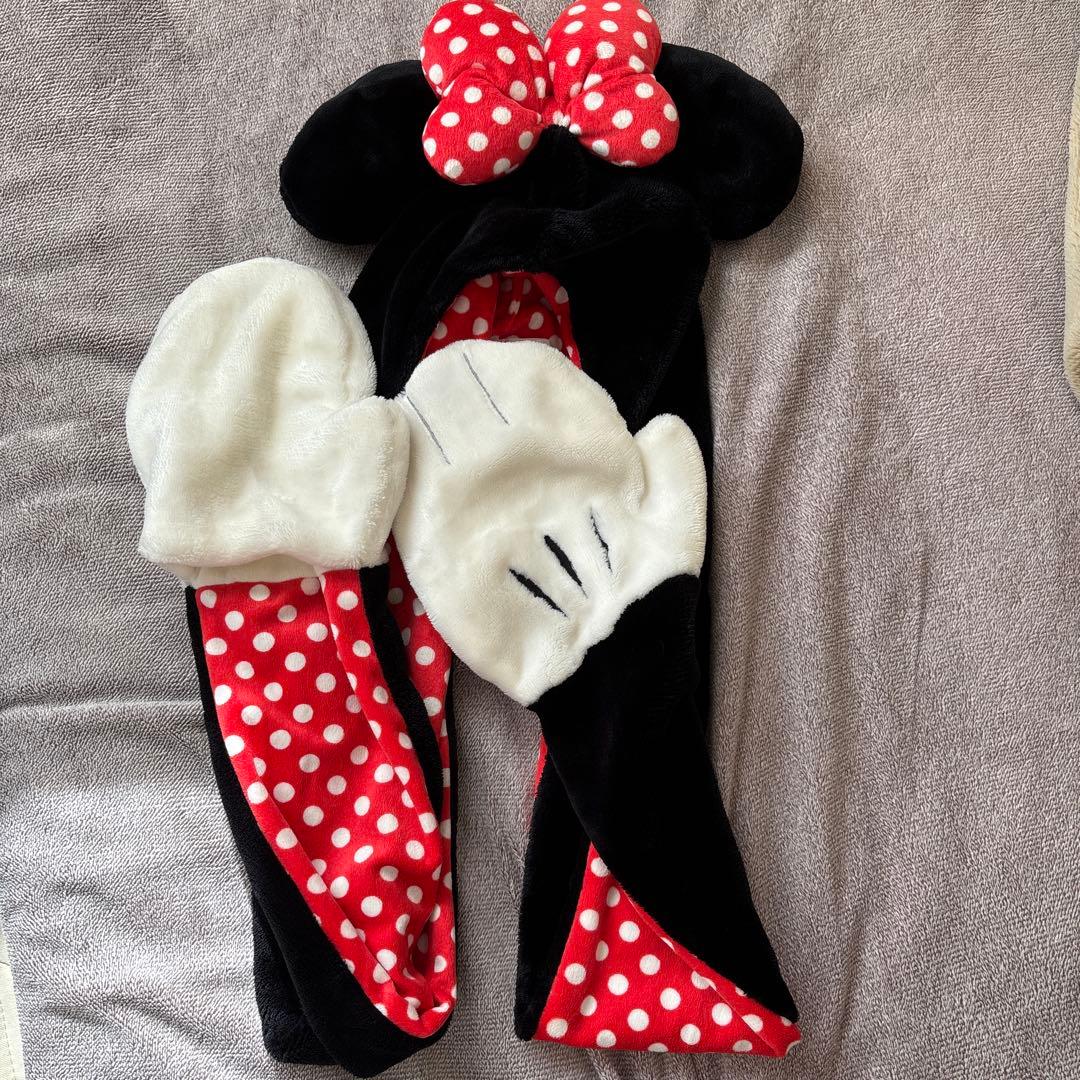 ミニー マフラーキャップ ファンキャップ ディズニー 赤 ドット - メルカリ