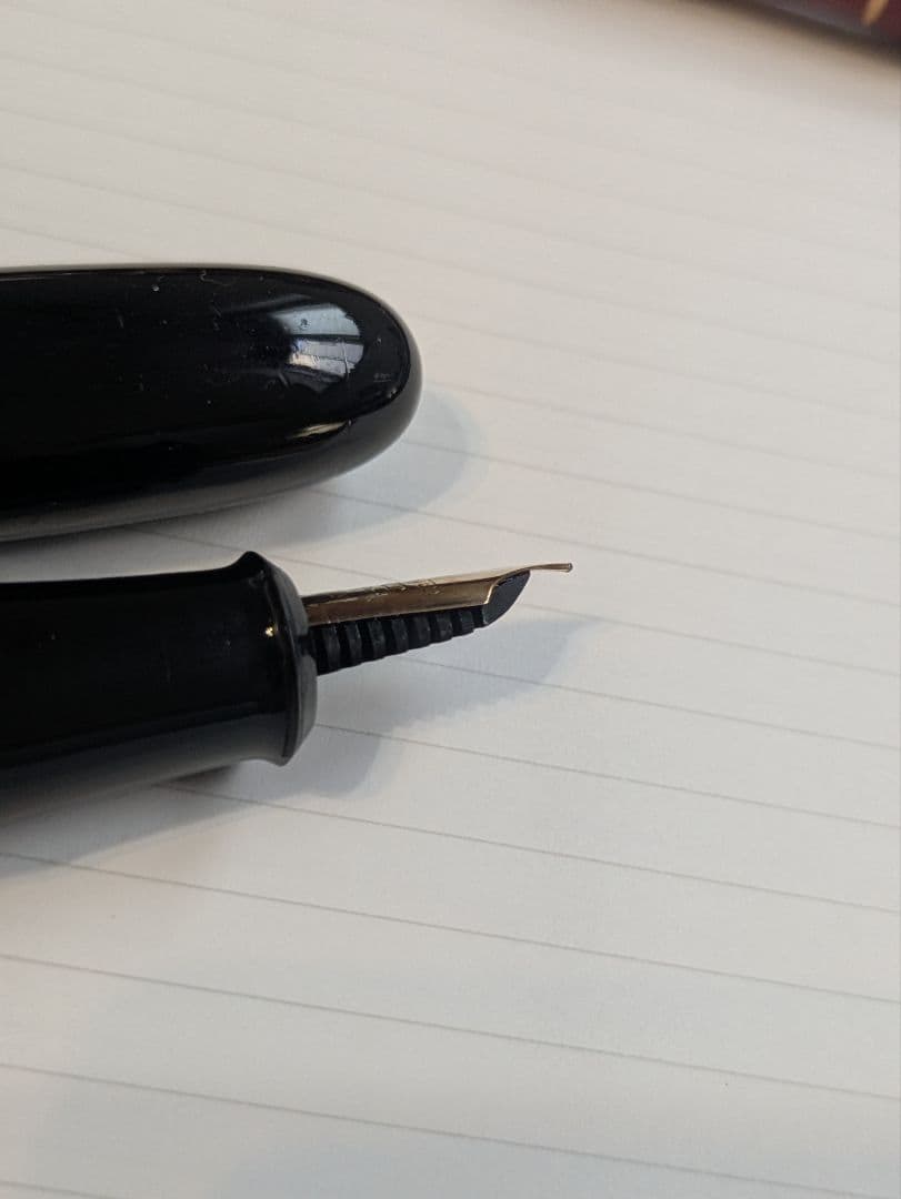 ワランテッド WARRANTED 14KT インク止め エボナイト 漆 万年筆