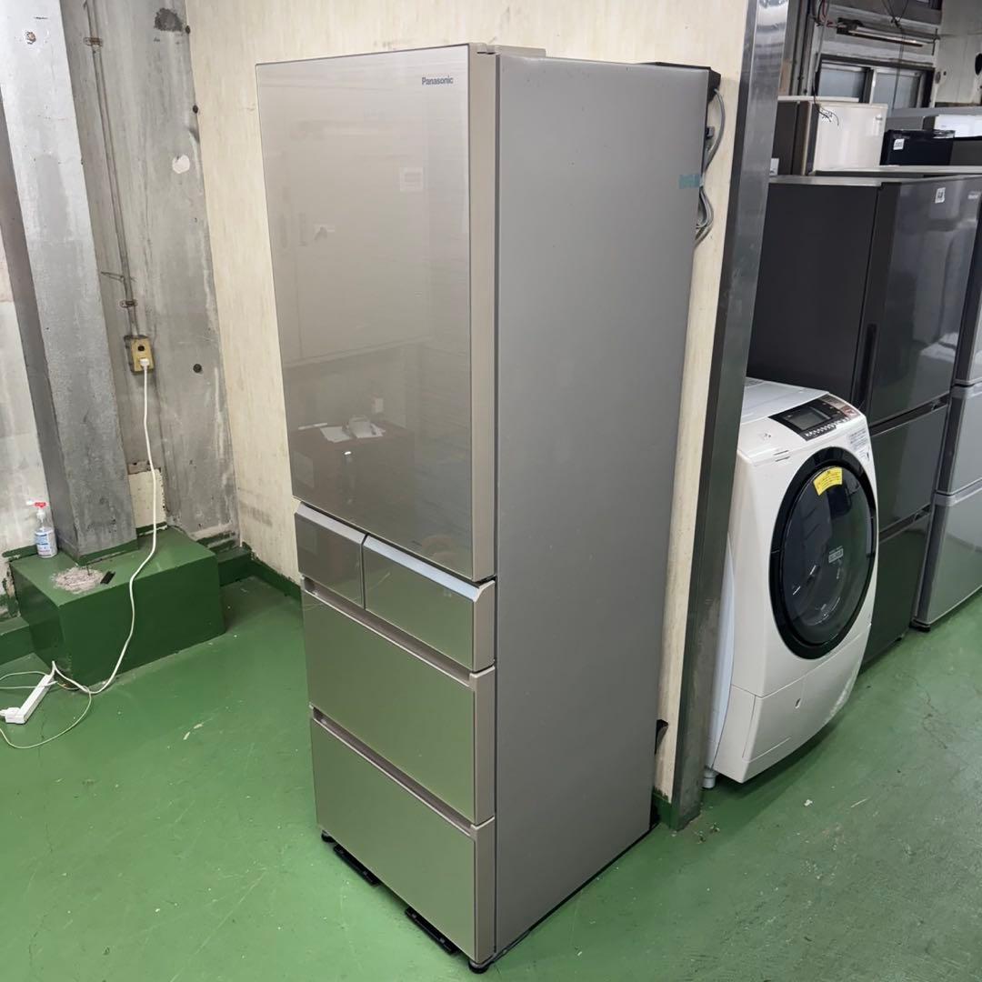 91 パナソニック　大型冷蔵庫　406L 400L強　小型　家庭用　自動製氷