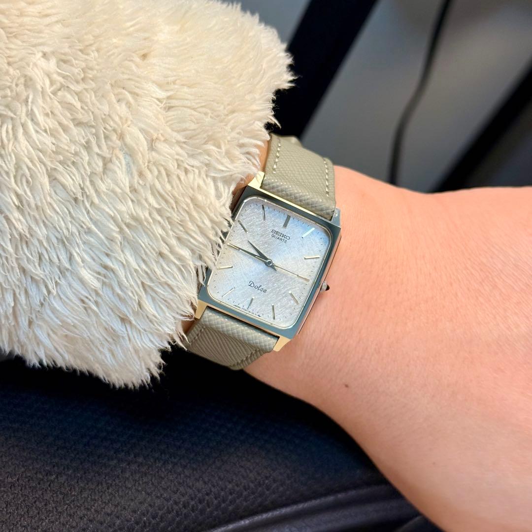 VINTAGE SEIKO 7731 テクスチャー文字盤 タンク 1985年