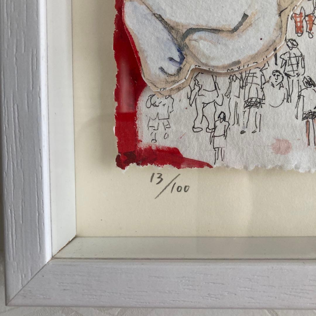 久下貴史 マンハッタナーズ 版画 猫 37cm×27cm