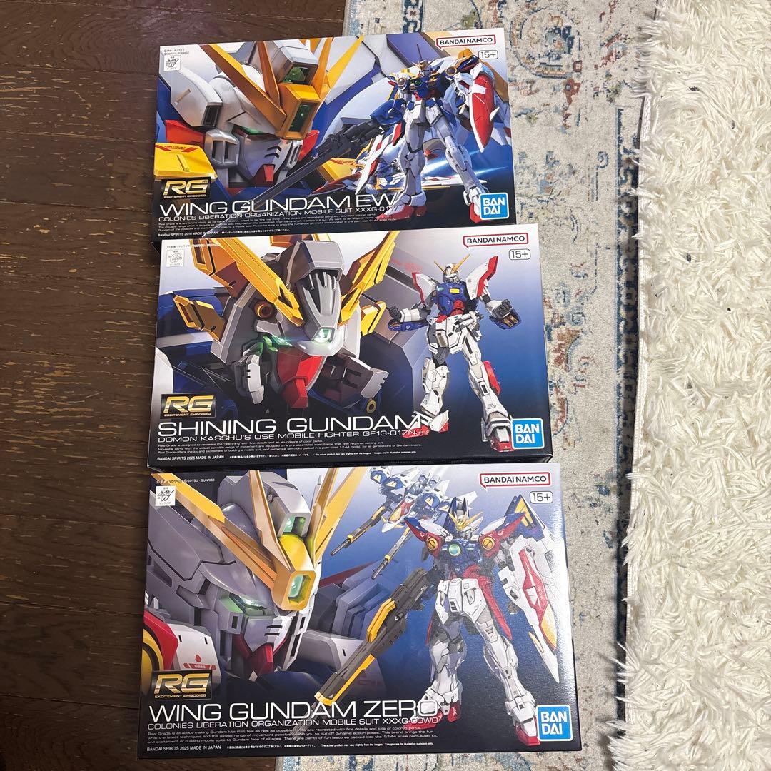 RG1/144 三点　ウイングガンダムEW、シャイニングガンダム、ガンダムゼロ RG WING GUNDAM ZERO 未開封 ウイングガンダムゼロ ガンプラ XXXG-00W0