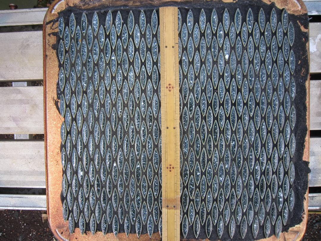 道路標識　昭和30年代初期　廃盤モザイクタル　木の葉タイル６シート