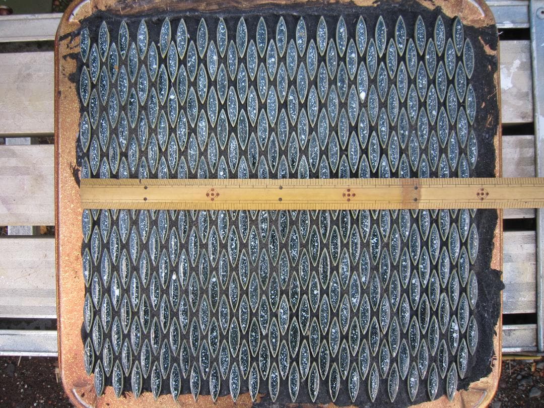 道路標識　昭和30年代初期　廃盤モザイクタル　木の葉タイル６シート