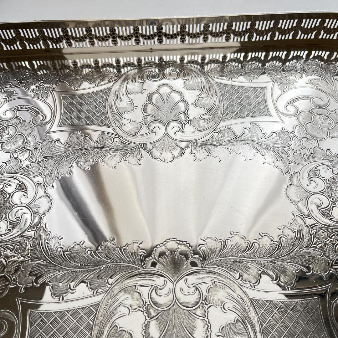 【Viners】 ギャラリートレー 56cm 【シルバープレート】 ハンドル