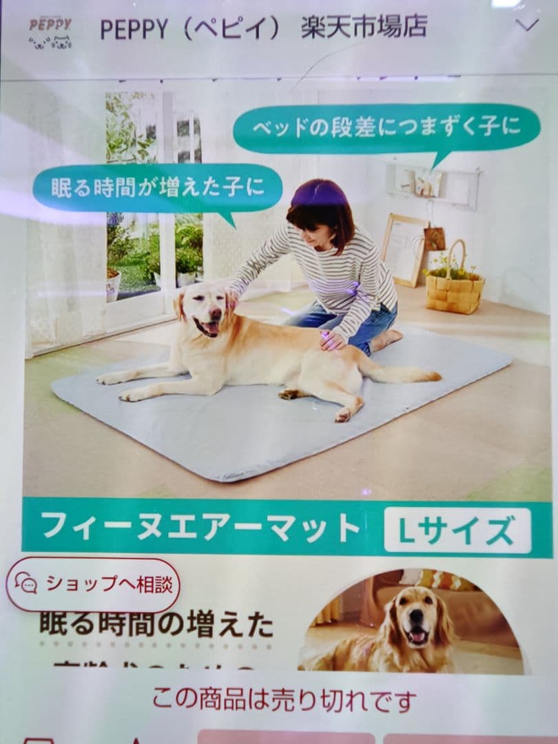 ペピイ フィーヌエアマット Lサイズ（シニア犬に快適）の通販はau PAY