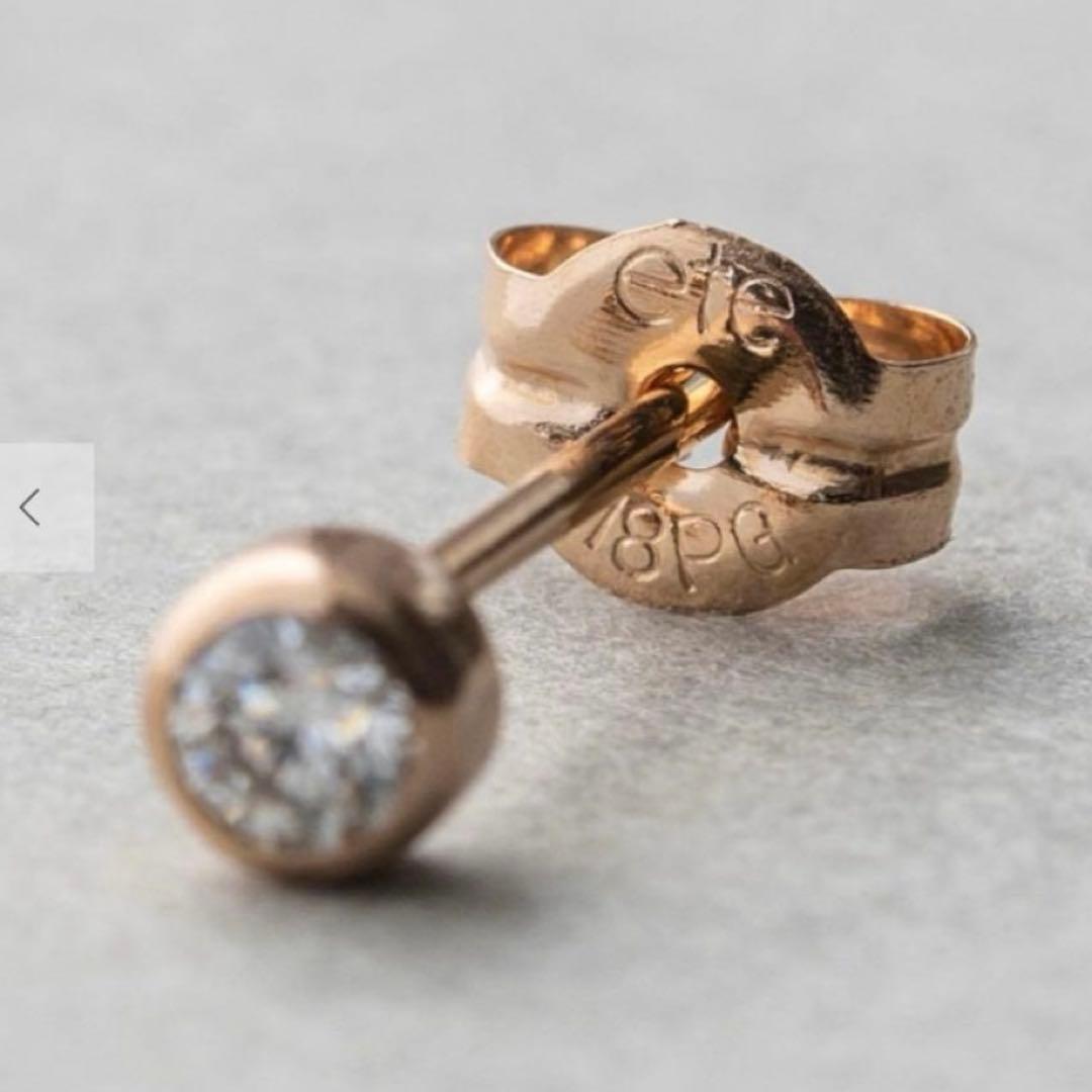 ete K18 ダイヤモンド 0.1ct ピアス「ブライト」