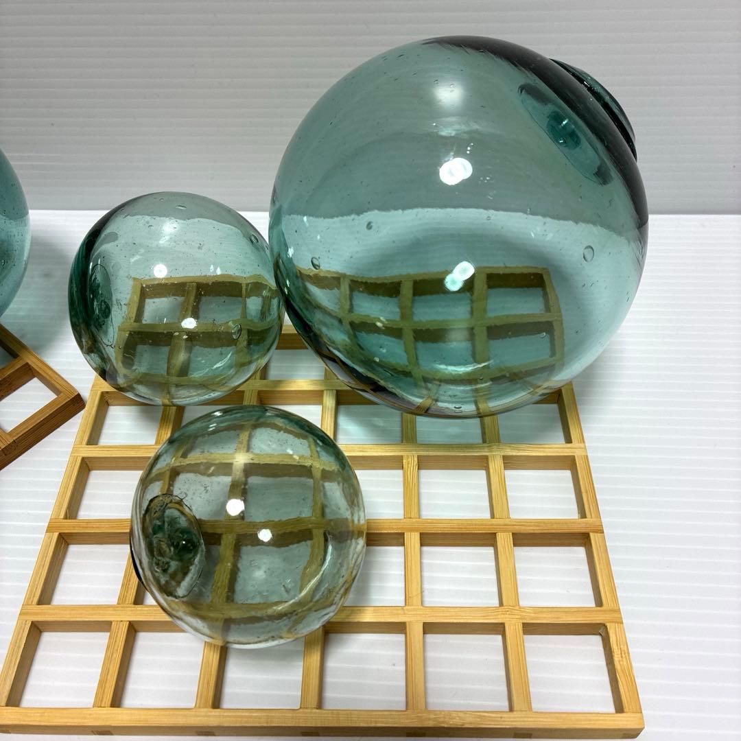 《浮玉　パワーストーン　水晶　木製台座》置物飾り物インテリア装飾　風流　10点