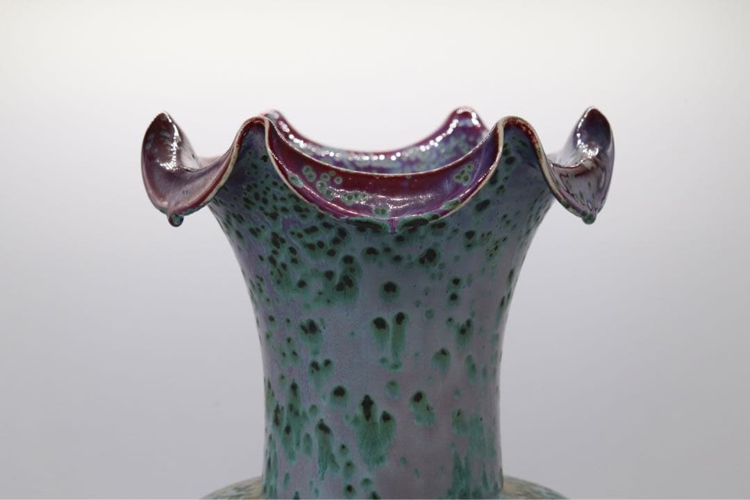 中国 窯変紅釉花口大瓶 送料込み0204 - メルカリ