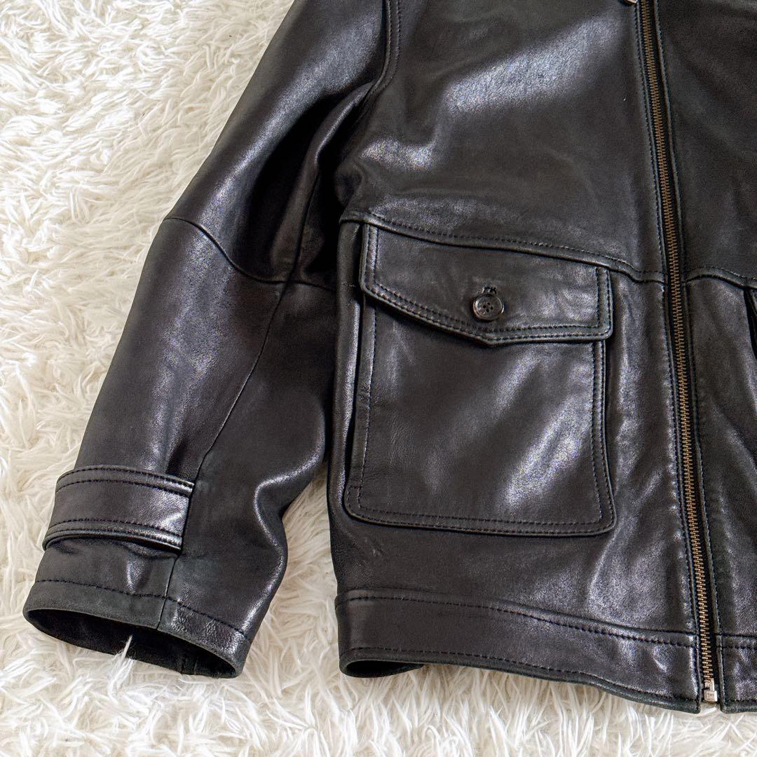 Lサイズ✨ブルックスブラザーズ オールレザージャケット フルジップ