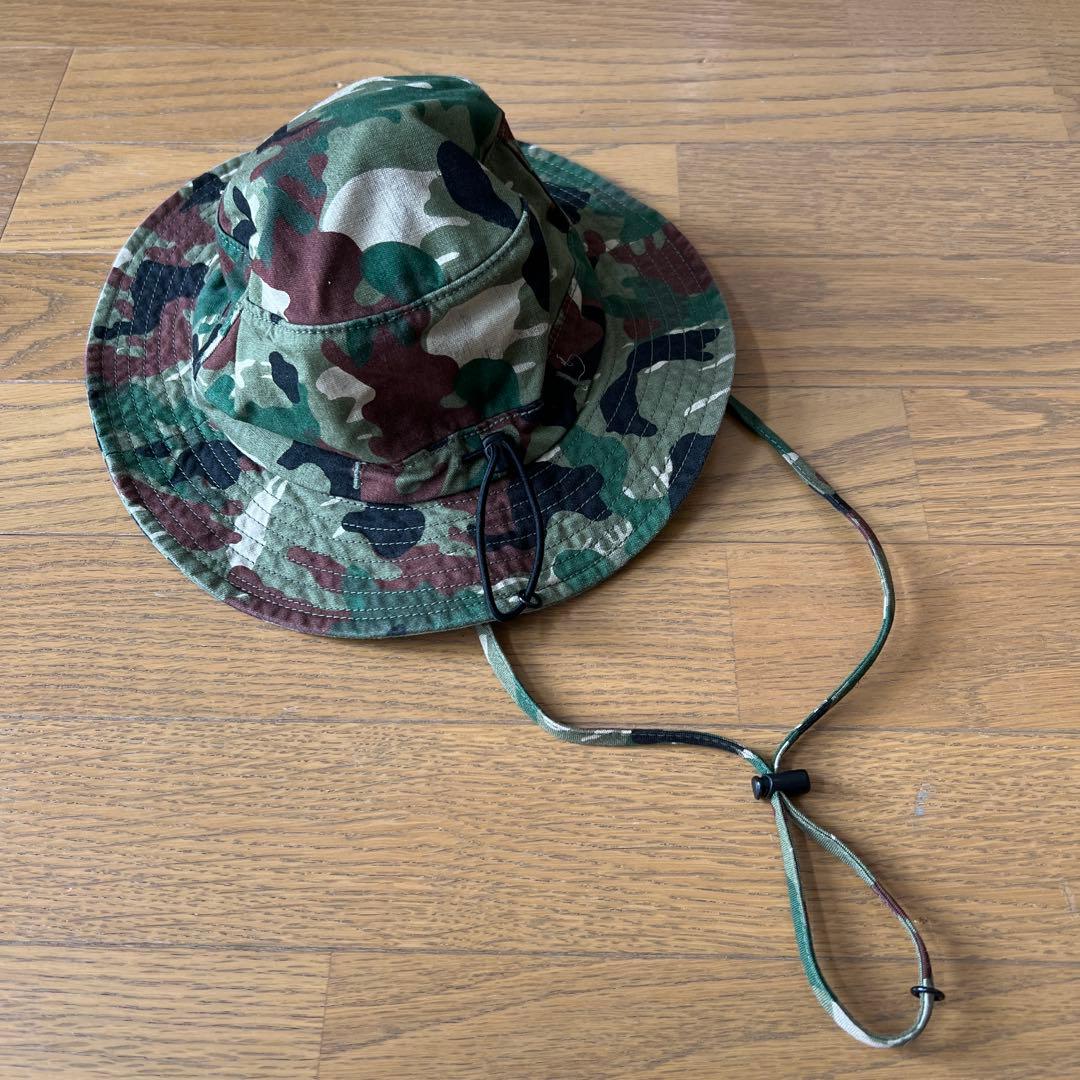 DENIM DUNGAREE 迷彩柄ハット S/M