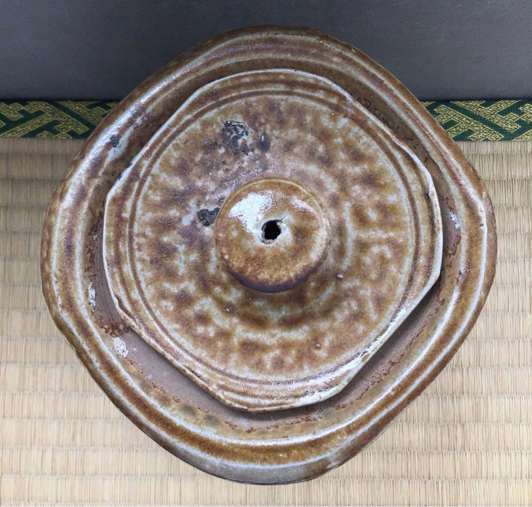 茶道具 水指 備前焼水指 大平孝昭作 栞 共箱 S39MS