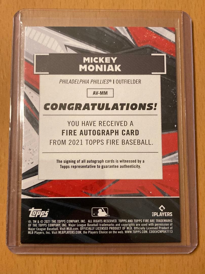 その他 2021 topps Fire mickey moniak