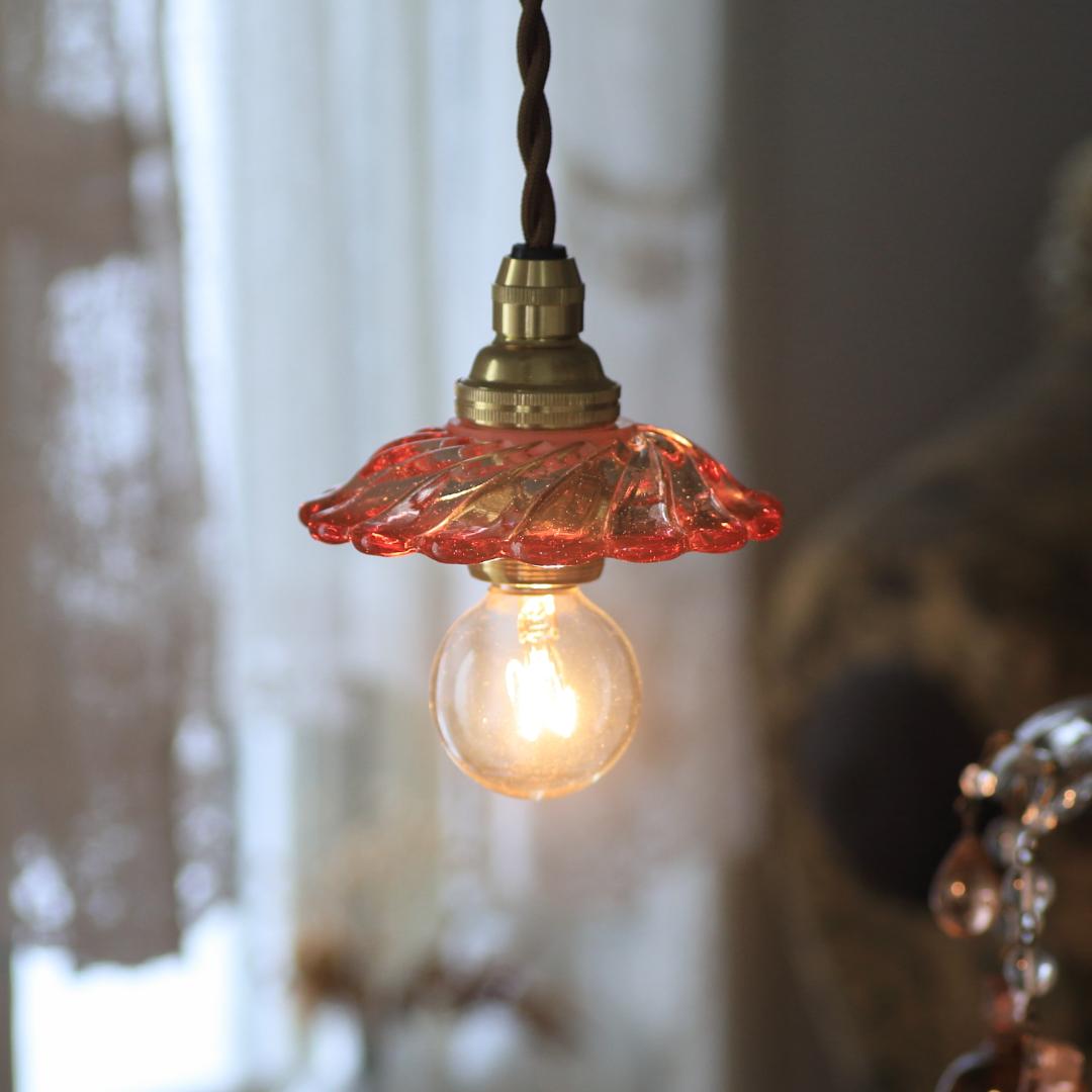 A*フランスアンティーク オールドバカラ ミニシャンデリア/ランプ シェード