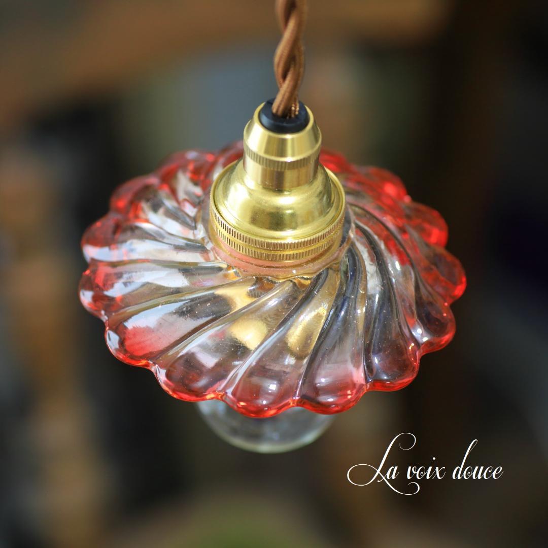 A*フランスアンティーク オールドバカラ ミニシャンデリア/ランプ シェード