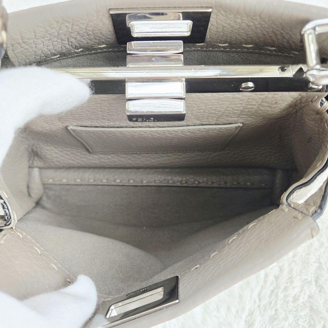 ⭐FENDI⭐ フェンディ ピーカブー ミニ ダブグレー ハンドバッグ