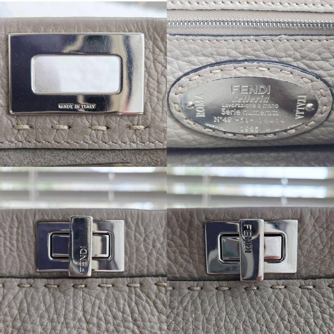 ⭐FENDI⭐ フェンディ ピーカブー ミニ ダブグレー ハンドバッグ
