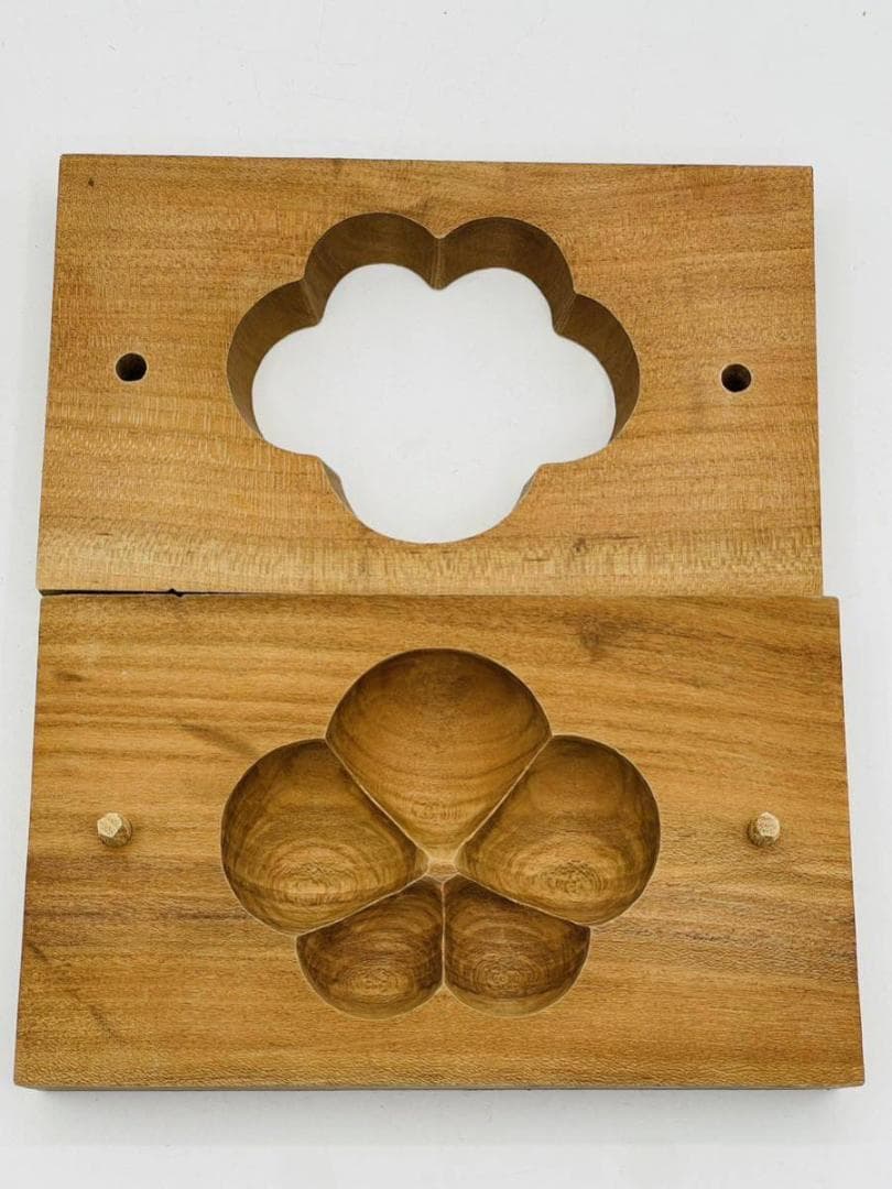 京都老舗「有次」製 上質和菓子木型 2種 美品 菓子型 お