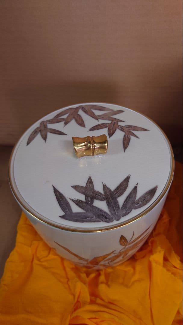 小川蘆舟　水指　竹　共箱　茶道具　蘆舟