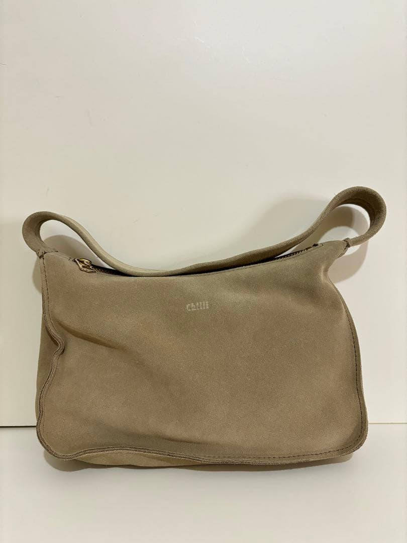 ch!iii bag スエードワンショルダーバッグ 美品　ベージュ　牛革