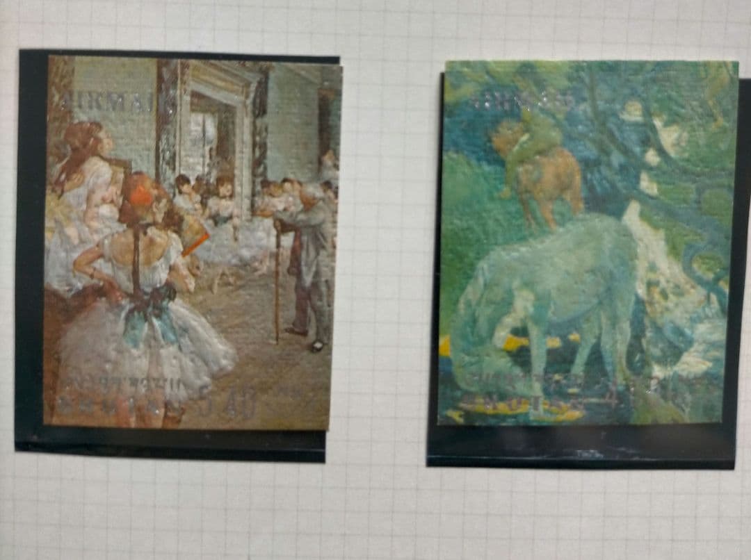 1576 外国切手 ブータン 美術 名画 特殊素材製切手8種 未使用