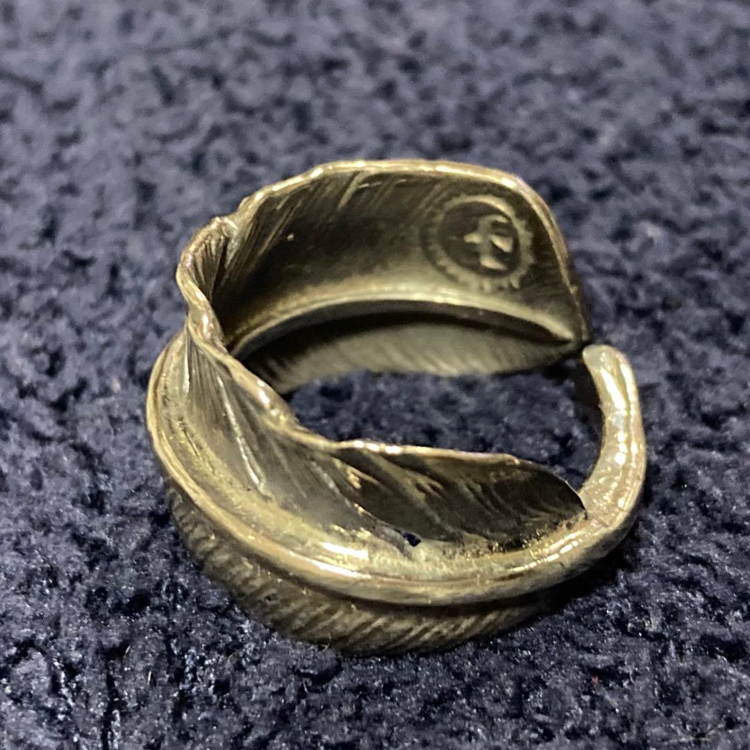 goro'sゴローズ 特大プレーンフェザー リング 右向き SV 指輪