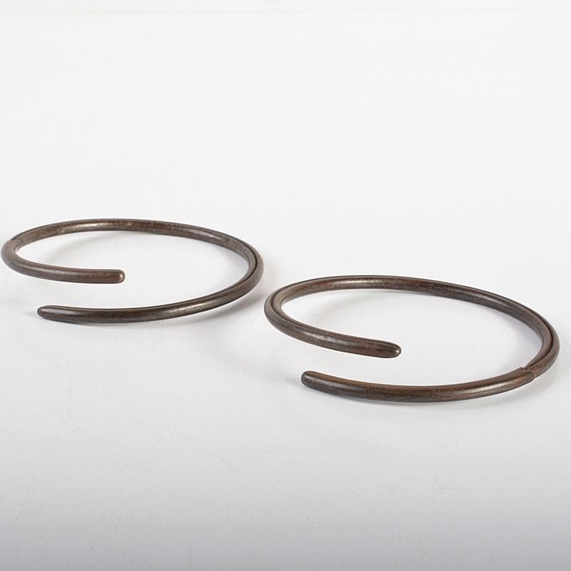 茶道具　釜師　高木治良兵衛造　鉄製　松葉鐶　石目鐶　丸鐶　共箱　3点　Ｖ6196