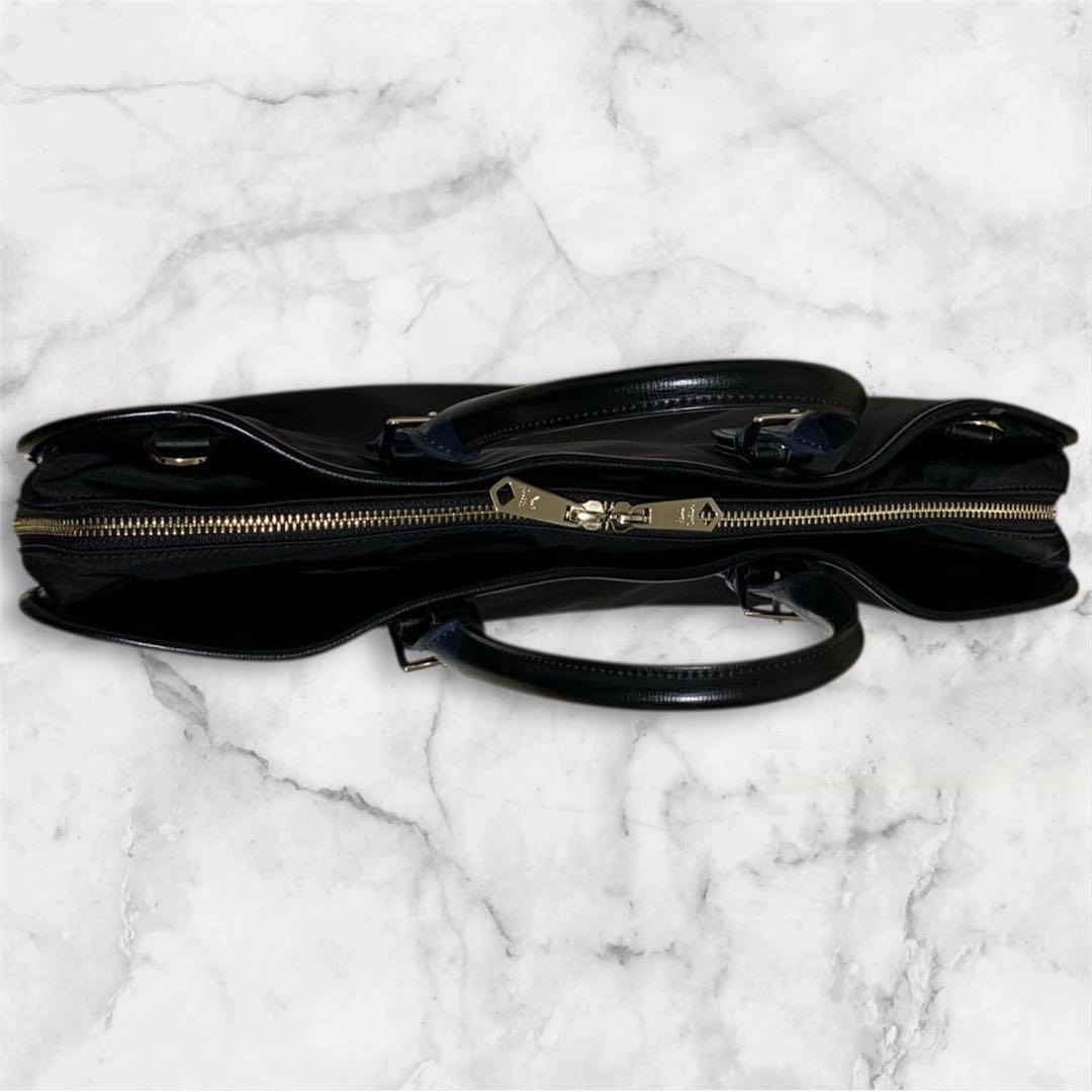 PaulSmithポールスミス★ビジネスバッグ自立型A4可2wayナイロンレザー