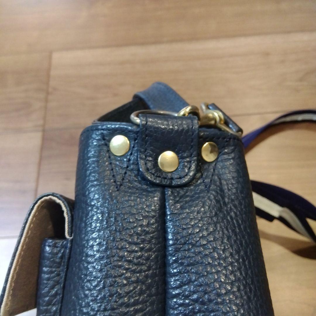 アタオ チヴィ 2way ショルダーバッグ ハンドバッグ レザー ネイビー