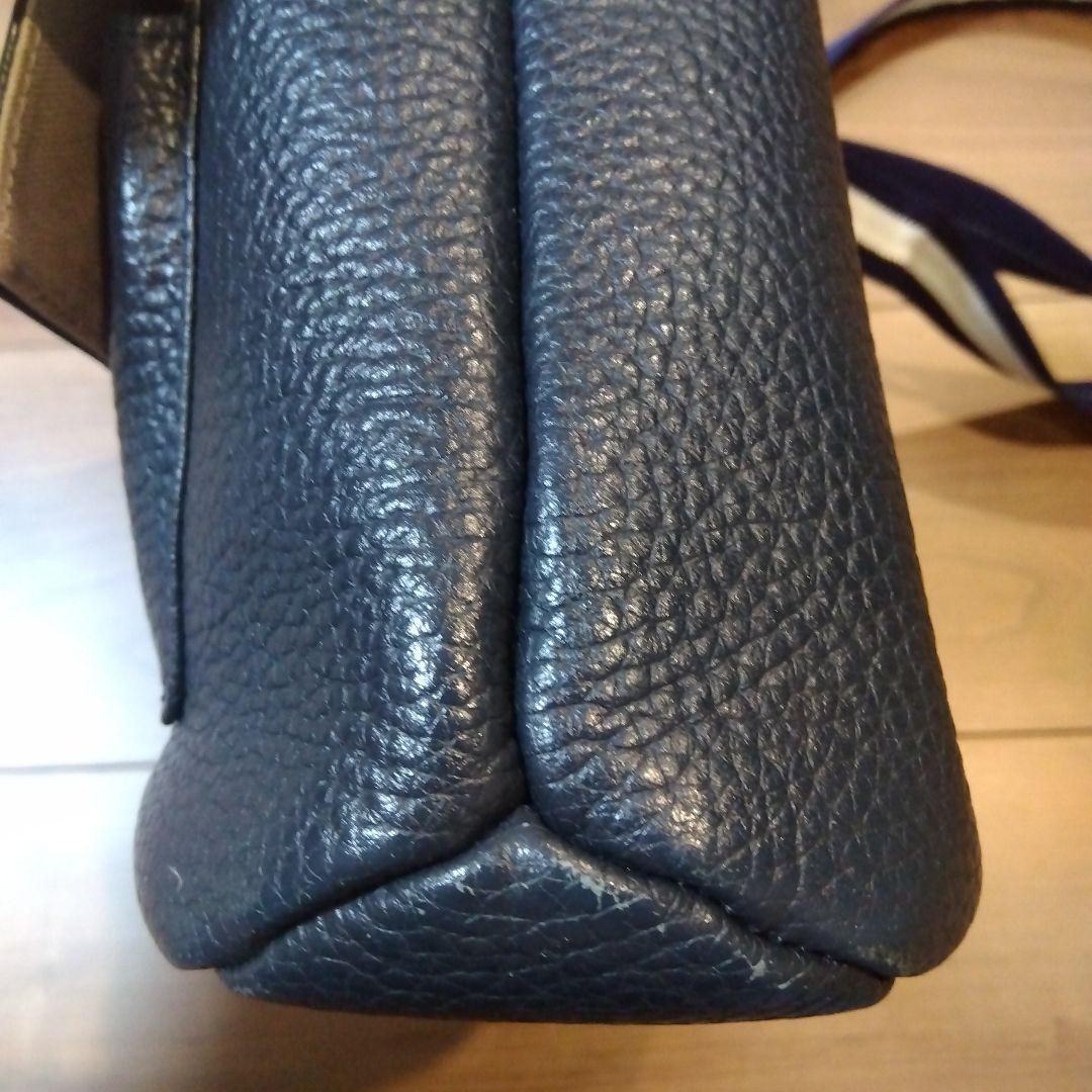 アタオ チヴィ 2way ショルダーバッグ ハンドバッグ レザー ネイビー