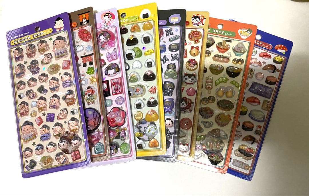 ボンボンドロップシール 和柄 8枚セット クーリア 正規品 全12種