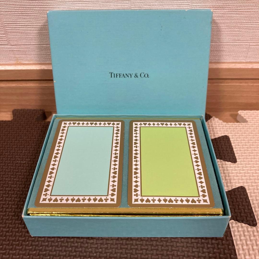 新品】Tiffany & Co. トランプデッキ 2セット 緑と青色 Tiffany & Co