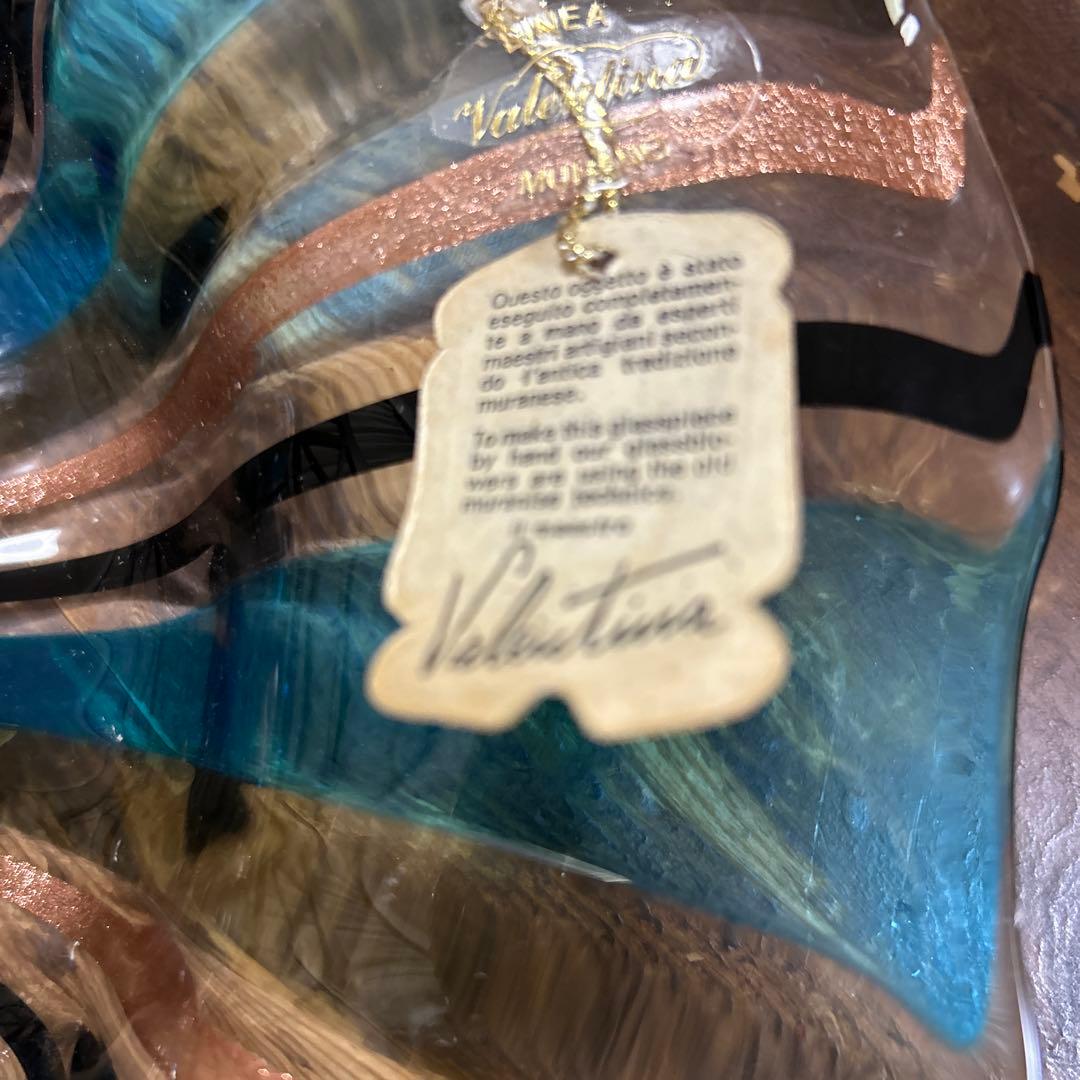 Linea Valentina 高級ヴェネチアガラス 金彩 ムラーノガラス 大皿