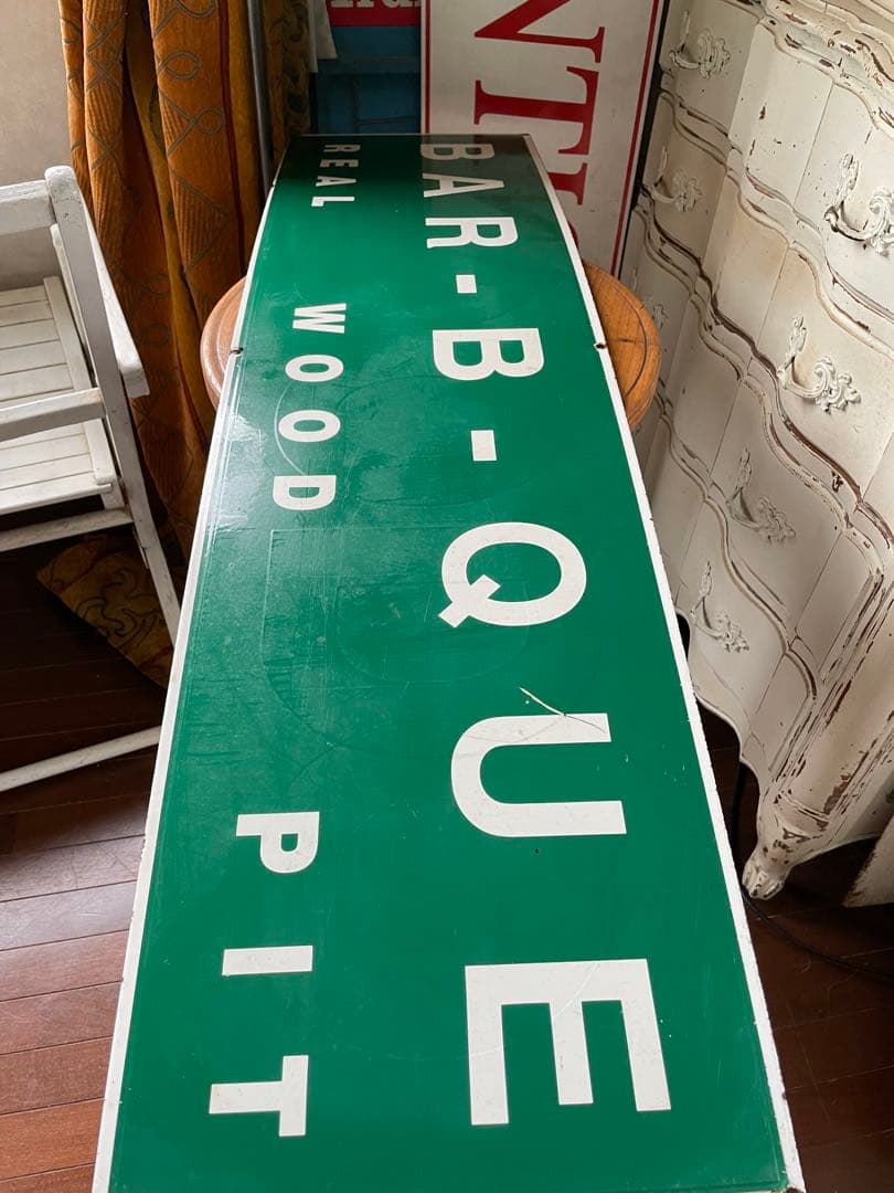 アンティーク ホーロー サイン プレート グリーン 看板 アメリカ 特大 レア