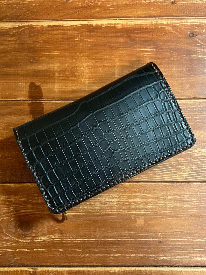 【K.A.Z】オーダー クロコダイル コードバン トラッカーウォレット