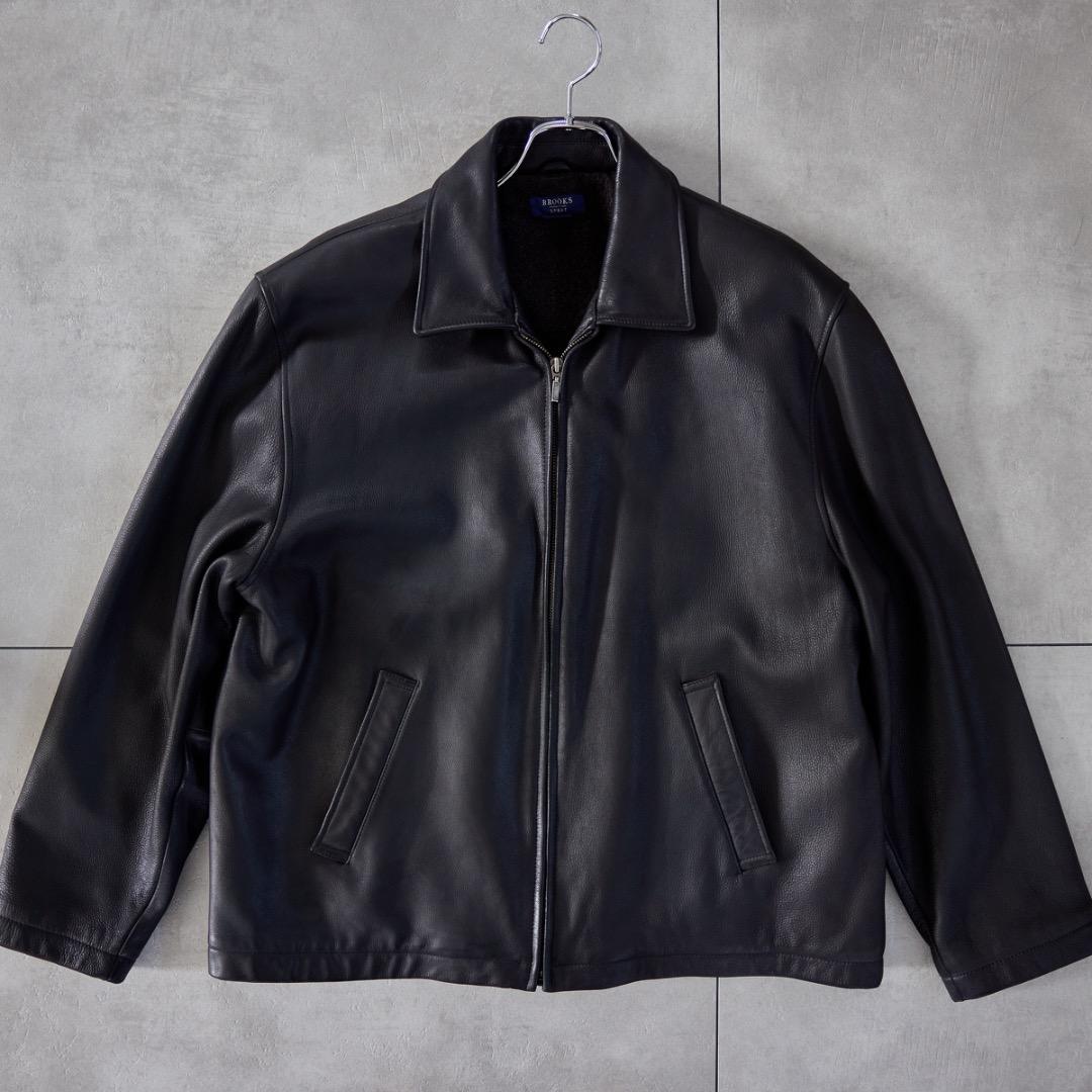 本革】BROOKS Sport レザージャケット ブラック L - メルカリ