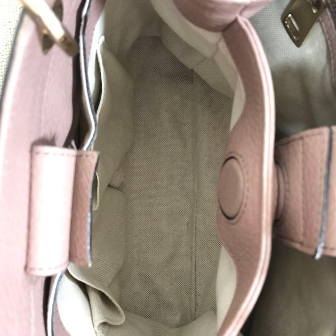 し*み様 GUCCI　ピンク　2WAY ショルダーバッグ　バンブー　スモール　レ