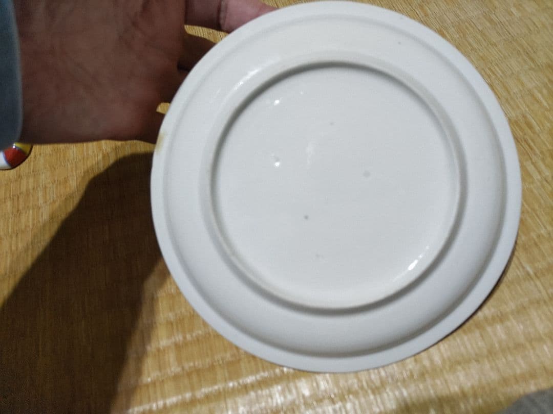 柿右衛門白磁 皿（17.6㎝）陰刻・銀杏 九谷白磁・古伊万里