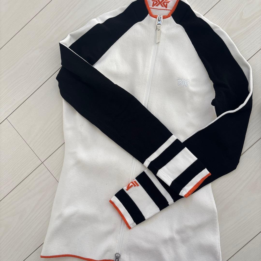 PXG ゴルフ　フード付きジャンパー　　 　ジップアップニット