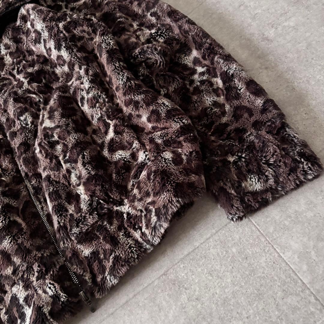 グランジTORNADO MART レオパード ヒョウ柄 ファージャケット y2k