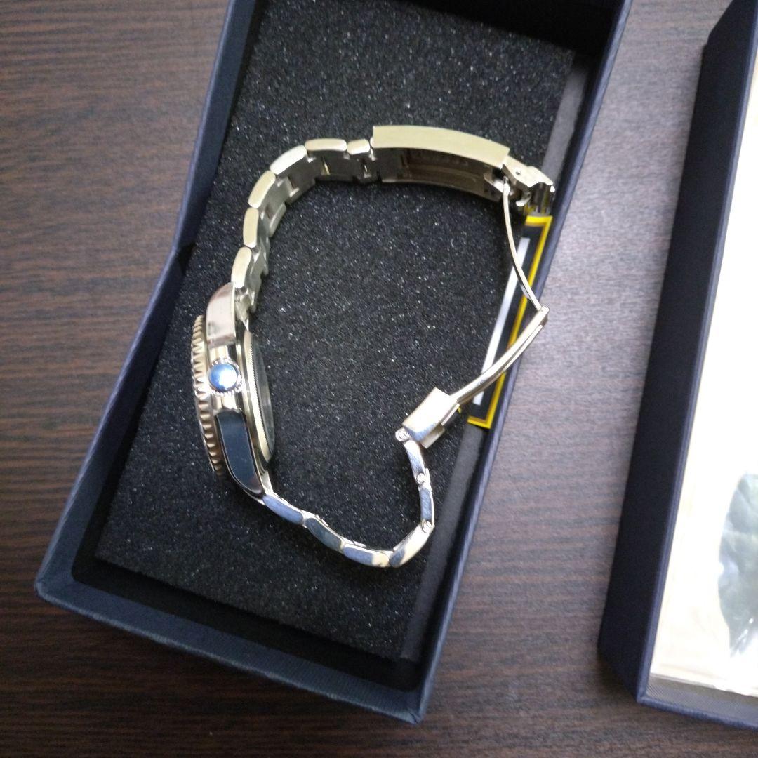 K*パ様 NH70 MOD カスタム 自動巻 腕時計スケルトン シルバー ブルー