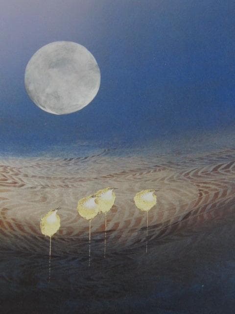 中野嘉之、【流絞】、希少な額装用画集より、新品額装付