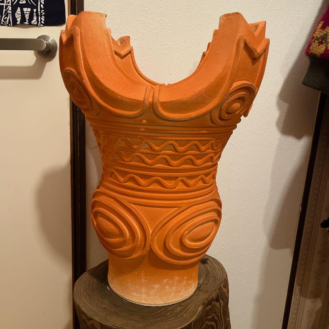 【迫力の造形】火焔型土器 レプリカ 縄文時代 縄文ポシェット インテリア風