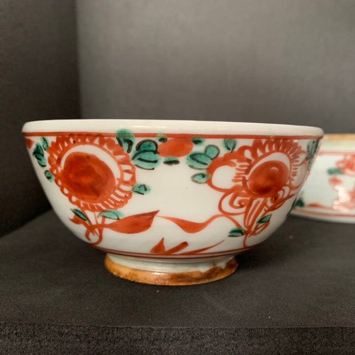 永楽善五郎 呉須赤絵茶碗 四客 12代〜14代頃 茶道具 茶碗