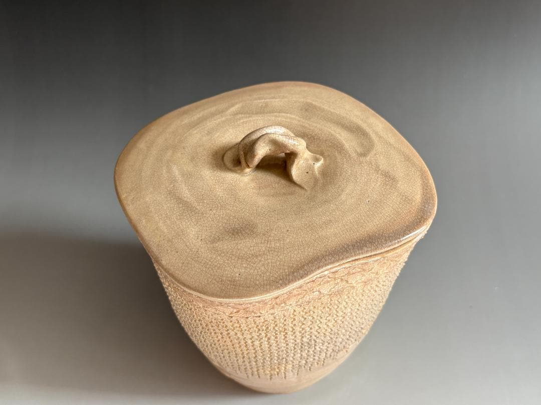 10代坂高麗左衛門 萩焼 縄暖簾 水指 茶道具 床を傷から