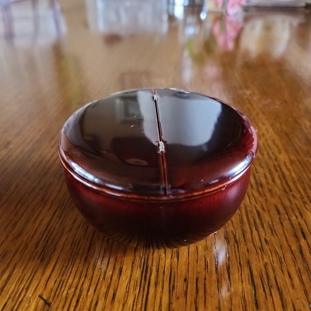 茶道具 割り蓋茶入れ 漆塗り 仕服