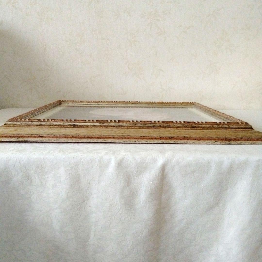 大型バラの絵画　装飾的ゴールドフレーム　金色額縁　アンティーク　イタリア製